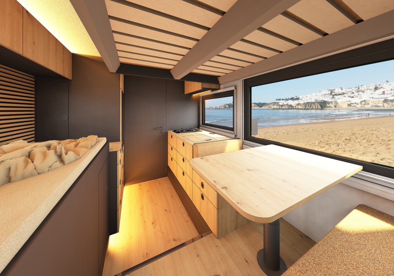 3D planning visualization of the seating area by the window
